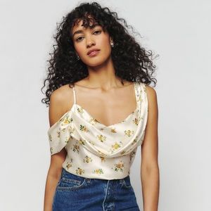 Reformation Ronda Silk Top